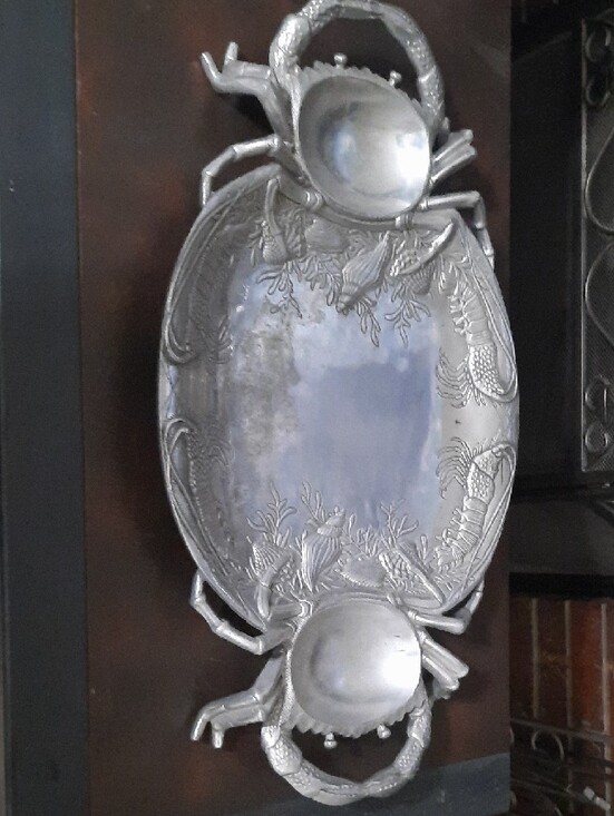 Vintage Arthur Court Silver Crab Motif Serving Platter